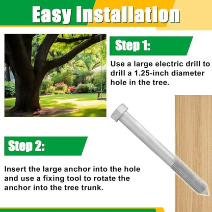 1 Pc Treehouse Lag Bolt Hot Dip Galvanized Hex Head Lag Screws for Treehouse Brackets Hardware Deck Construction Wood Framing Heavy Duty (1.25 x 12 Inch) - size: 1.25 x 12 inch