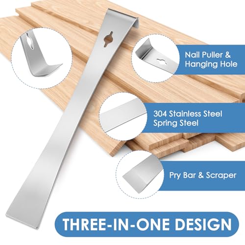 10-Inch Stainless Steel Pry Bar Scraper for Pulling, Lifting and Scraping