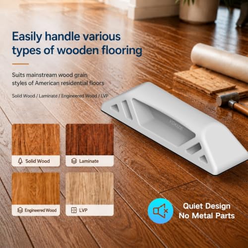 Updated Version Floor Gap Fixer Tool-LVP Installation Kit-Includes 5 Sheets Reusable Pads | Simple Operation & Floor Protection | Fits Mainstream Wood/Vinyl & Most Regular Textured Floors