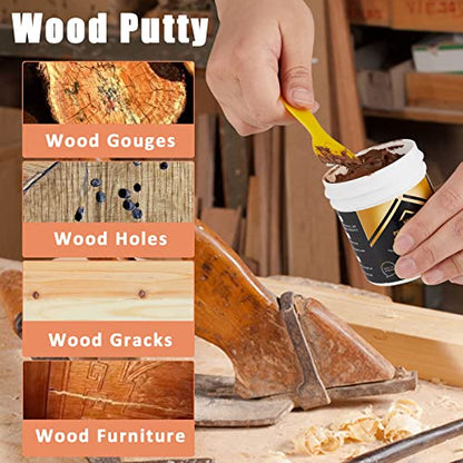 Deuvuo Walnut Wood Filler, Walnut Wood Putty Filler - Our Wood Grain Filler Offers a Quick and Lasting Fix for Any Damage or Flaw - Paintable, Stainable, Sandable & Quick Drying - 9.87 Ounce - color: 9.87oz Walnut