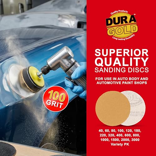 Dura-Gold Premium 2" Gold Hook & Loop Sanding Discs - 100 Grit (Box of 30) - size: 100-Grit