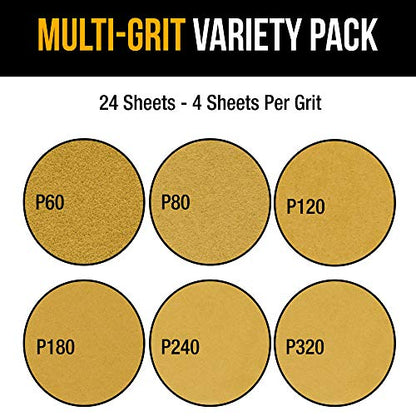 Dura-Gold Premium Triangle Mouse Sanding Sheets Variety Pack - 60, 80, 120, - size: Variety Grit