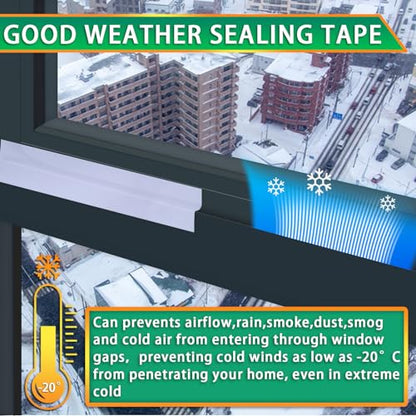 White Window Weather Sealing Tape, AC Seal Air Conditioner Waterproof