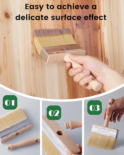 Voomey 5in Deck Stain Brush Applicator Wide Block Limewash & Decking - size: 5inch(pack of 2)