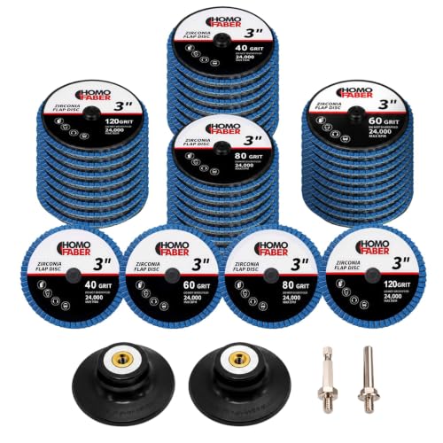 HOMO FABER 50Pcs Die Grinder Sanding Discs, 3 Inch Flap Discs Roll Lock - size: 3 Inch