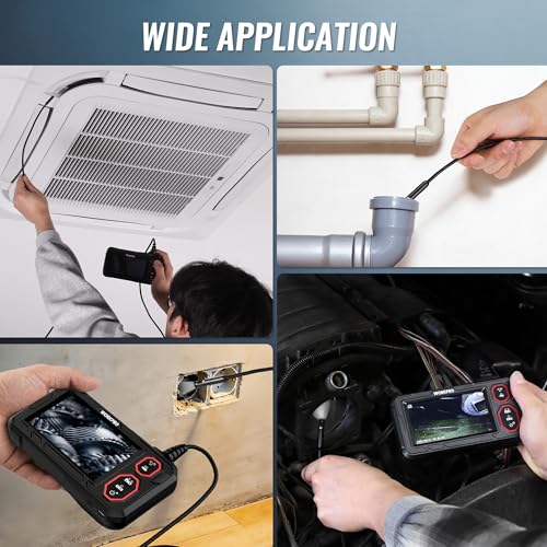 WORKPRO 4.3" Endoscope Camera with Light, 1920P HD Dual Lens Borescope