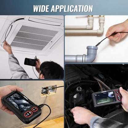 WORKPRO 4.3" Endoscope Camera with Light, 1920P HD Dual Lens Borescope