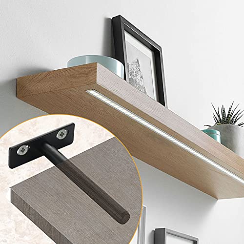 4 Inch Floating Shelf Bracket, 4 Pcs, Black - size: 4 Inch
