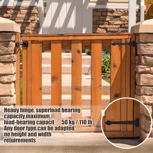 2 Pack 15" Heavy Duty T Strap Hinges with Screw, Classic Style