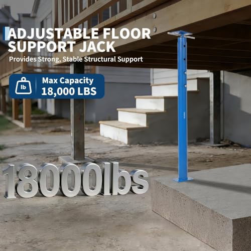 OUTLANE House Floor Jacks, 2 Pack 53"-93" Adjustable Jack Post 18000 LBS - color: Blue, size: 53"-93"