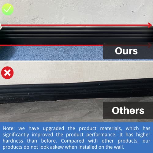 COUKIU Flexible Baseboard Molding Trim, Peel and Stick Rubber Wall Base Moulding Trim, 4 Inch x 10 Feet Self-Adhesive Vinyl Wall Base Cove Base (Pure White) - color: Pure White, size: 4in x 10FT