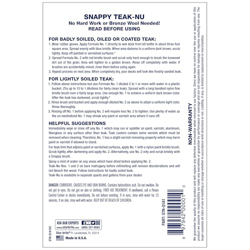 STAR BRITE Snappy Teak-Nu No 1 Restore & Renew - style: #1 Formula 32 Oz