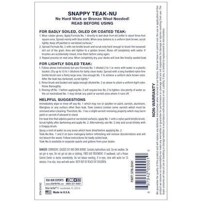 STAR BRITE Snappy Teak-Nu No 1 Restore & Renew - style: #1 Formula 32 Oz