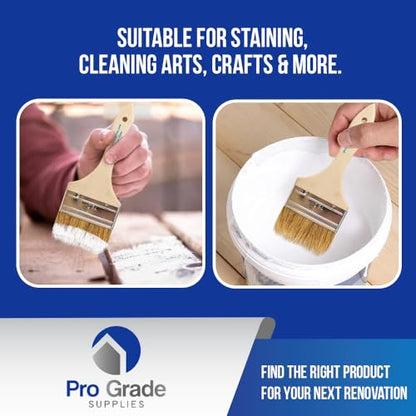 Pro Grade 3" Chip Brushes, Disposable Paint Brushes, for Epoxy, 24 Pack