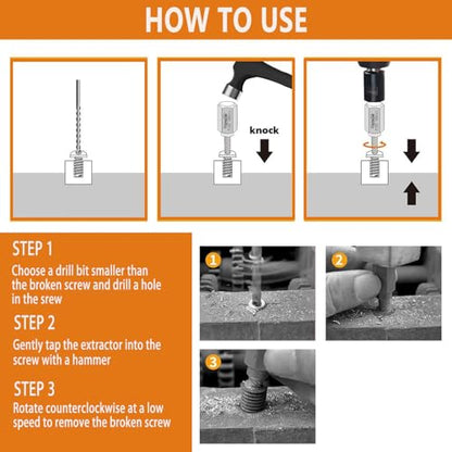 XEWEA 22PCS 3/8" Drive Screw Extractor Set, Bolt Remover Kit - size: 22PCS