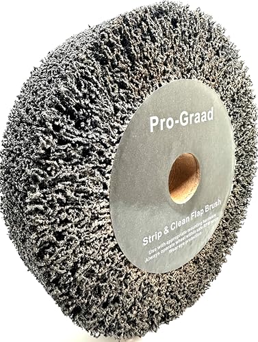 8" x 2" Black 40 Grit Strip & Clean Non-Woven Flap Brush Wheel - style: 8" x 2" x 1-1/4" Black