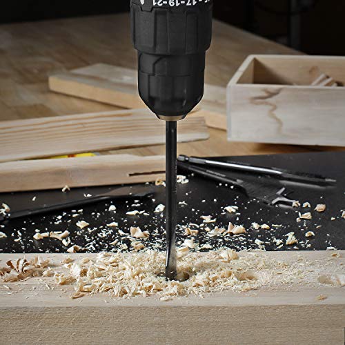 WORKPRO 10-Piece Pro Spade Drill Bit Set, 1/4" to 1-1/2" - color: Black Oxide, size: 1/4" - 1-1/2"