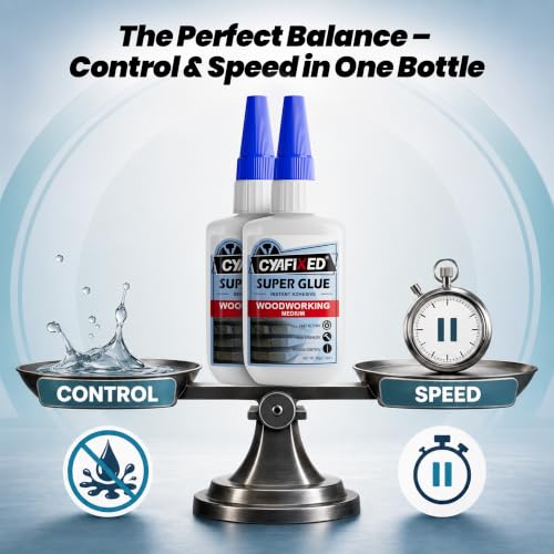 Fast & Control Wood Super Glue 4 oz, Medium Cyanoacrylate CA Glue - size: 4 oz