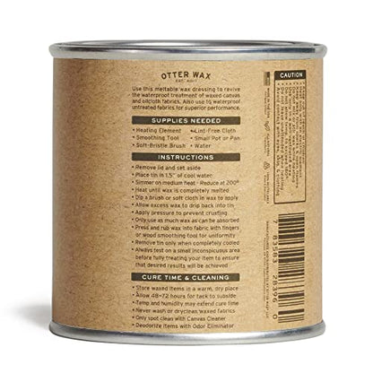 Otter Wax Heat-Activated Fabric Dressing | 1/2 Pint | Meltable Waterproofing Treatment for Waxed Canvas Jackets & Rain Gear | All-Natural & PFAS-Free Beeswax Protectant | Made in Portland USA - size: 1/2 Pint Tin (Pack of 1)