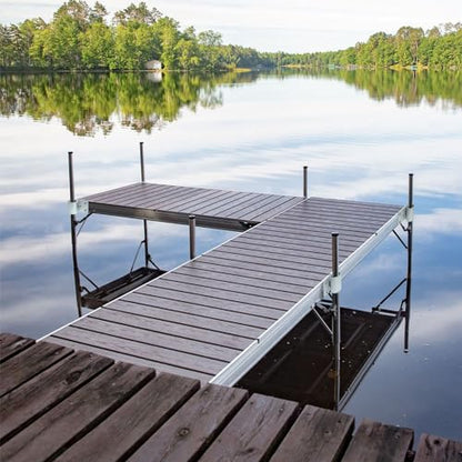 Stationary Dock Heavy Duty Hardware Side Leg Pipe Holder,Floating Dock Brackets Hardware,Dock Pipe Brackets Sleeve Holder for Pipe Pole Post,7/16" Holes for 3/8" Carriage Bolts - style: 1 Pack Dock Corner Leg Holder
