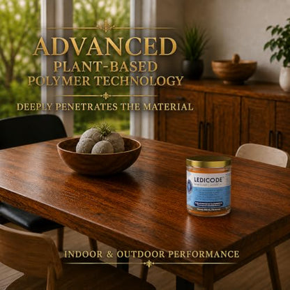LEDICODE Advanced Polymer Wood Finish & Sealer, Plant-Based, 300ml - size: 300 ml/ 10.14 Fl Oz