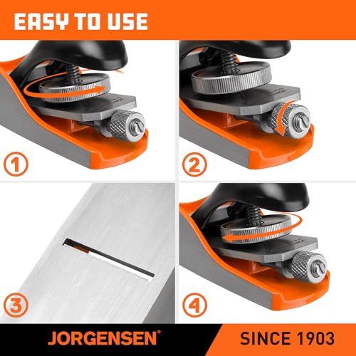 JORGENSEN No.102 Wood Planer, Low Angle Block Plane for Woodworking