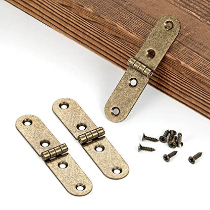 20Pcs Antique Bronze Hinges for Jewelry Box Bird House Handmade Crafts - color: Antique Brass