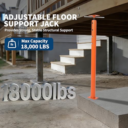 Garvee Adjustable Jack Post, House Floor Jack for Leveling, 56"-100" Height Range, 18000 LBS Lifting Joist Beam Basement Jacks, House Jacks for Lifting - size: 56"-100"
