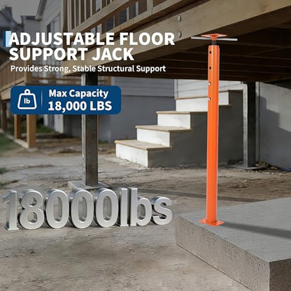 Adjustable House Floor Jack Posts, 2 Pack, 56-100 Inch - size: 56 - 100 in