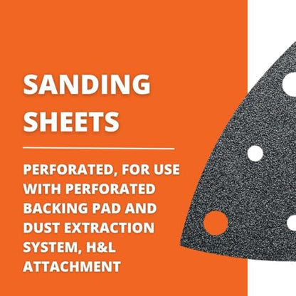 Fein Sanding Sheets with Hook & Loop Attachment - size: 60 Grit, 5-Pack