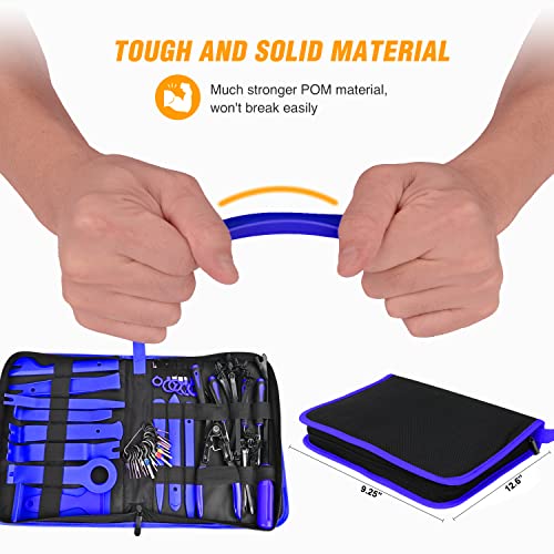GOOACC 238Pcs Auto Trim Removal Tool and Push Pin Retainer Clip Set - color: 120Pcs Clips + 118 Remover Blue