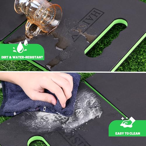 Foldable Extra Thick Kneeling Pad, 1 Pack, Green,20.4 x 11.8 in - color: Green & Black