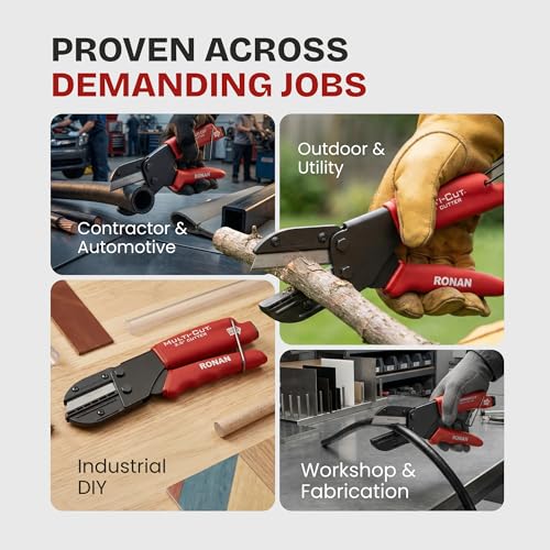 Multi-Cut Industrial Cutter, Heavy Duty Blade for Plastic, Rubber, Vinyl - size: 2.5 inches