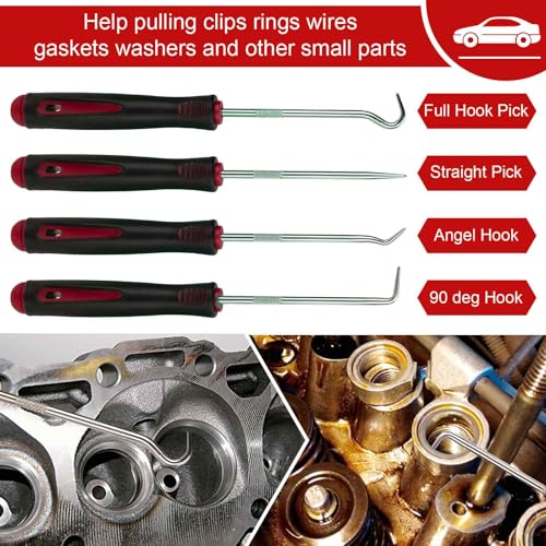 BFXM 9PCS Auto Trim Removal Tool kit, Clip Pry Tools Kit No Scratch - color: Red * 9PCS