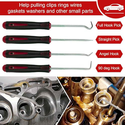 BFXM 9PCS Auto Trim Removal Tool kit, Clip Pry Tools Kit No Scratch - color: Red * 9PCS