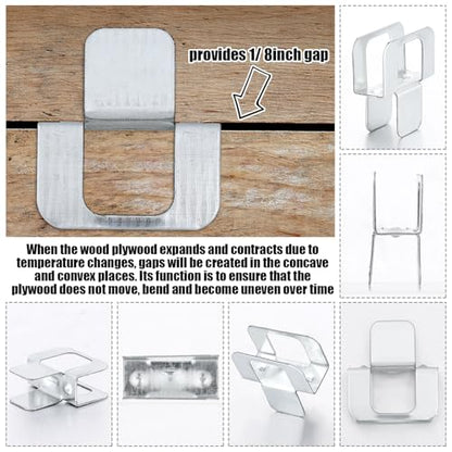 Hicarer 100 Pcs Plywood H Clip for Roofing Panel Plywood, Silver, 5/8 Inch - color: Silver, size: 5/8 Inch