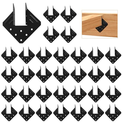 32 Pack Hurricane Ties for 2x4 2x6 2x8 Wood Joist Rafter Truss Connector - size: 32 PCS, style: 2''x4''Hurricane Tie