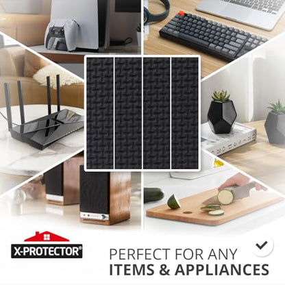 X-PROTECTOR Non-Slip Furniture Pads 8 PC 1.5”x 5” Rubber Furniture Grippers - size: 1.5 x 5 inch 8 Rectangular