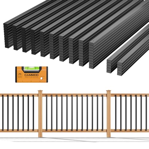CAMMOO 110 Pcs 38"Rectangular Deck Balusters, Straight Spindles Railing Kit - size: 38 Inch
