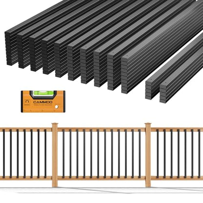CAMMOO 110 Pcs 38"Rectangular Deck Balusters, Straight Spindles Railing Kit - size: 38 Inch