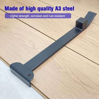 Heavy Duty Pull Bar and Pry Bar, 17" Professional Pull Back Hook, Wear Resist Floating Floor Installation Tool, Rust Proof Wood Board Pry Bar for Laminate Flooring Installation