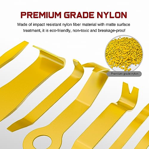Nilight 8PCS Auto Trim Removal Tool Kit No-Scratch - color: Yellow, size: 8Pcs