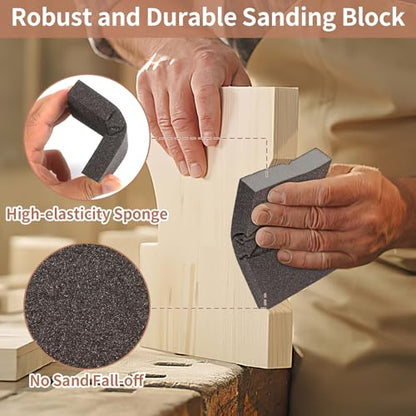 8 Pack Sanding Sponge Block, Wet Dry Sandpaper Sand Paper for Drywall Wood - size: 60 Grit