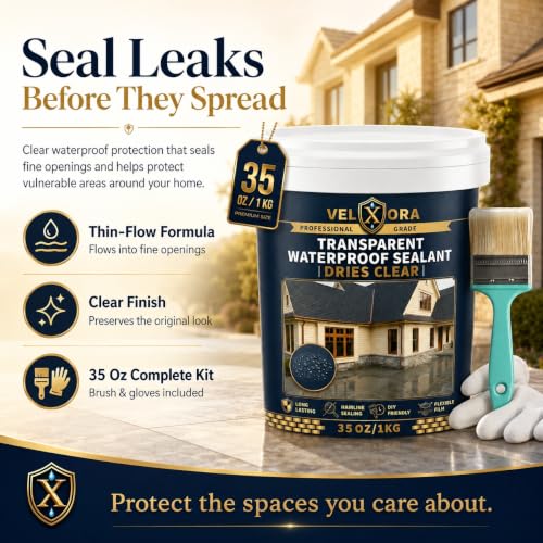 Waterproof Sealant, 35 Oz Transparent Waterproof Coating Indoor & Outdoor