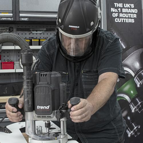 Trend Airshield Pro Full Faceshield, Dust Protector, Battery Powered Air Circulating Mask for Woodworking, AIR/PRO - style: Single Mask
