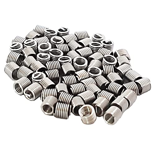 M2 x 0.4mm x 2D Helicoil Wire Inner Thread Inserts, Coiled Wire Helical Screws, 304 Stainless Steel, Metric, 60Pcs - size: M2 x 0.4mm x 2D