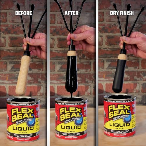 Flex Seal Liquid Rubber Sealant Coating, Waterproof, Black, 32 oz - color: Black, size: 32 oz