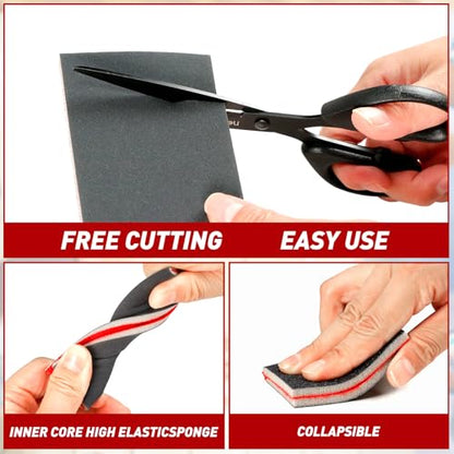 24 PCS Sanding Sponge Block 3000 Grit Wet Dry Sandpaper for Wood Metal - color: 3000g, size: 24 Pcs