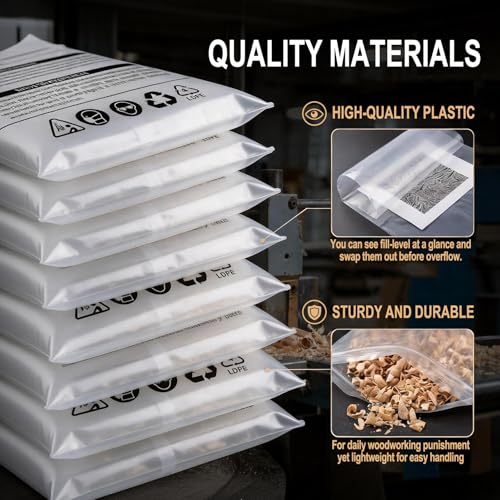 70008 Clear Plastic Dust Collection Bags 14"×32" - style: 5 PACK
