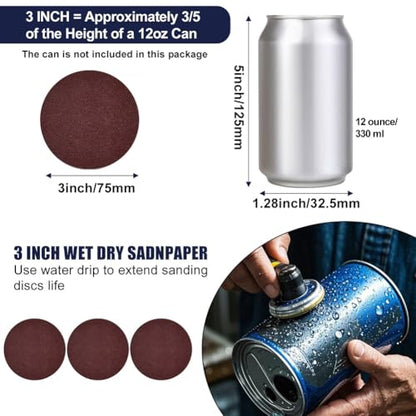 133-Piece 3-Inch Ultimate Sanding & Polishing Kit | P60 to P10000 | 12 Grits, 120 Discs + Hooks, Loops, Pads & Plates | Complete Solution for Auto Wood Metal - style: Ultimate Professional Kit
